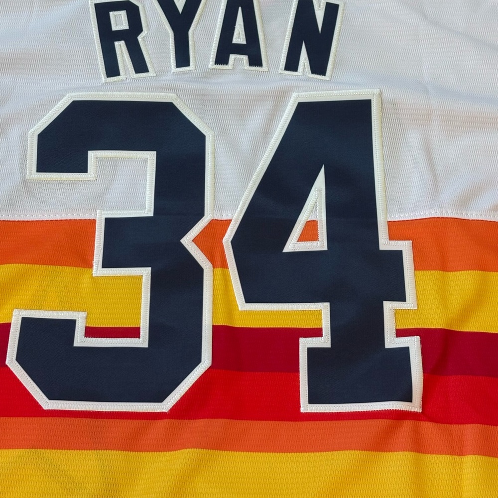 Nolan Ryan Houston Astros Throwback Nike Cooperstown Jersey Adult Size Large NWT - Picture 4 of 4